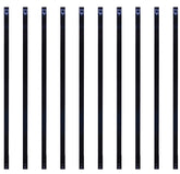 BALUSTER RECT STEEL BLK 38X1IN